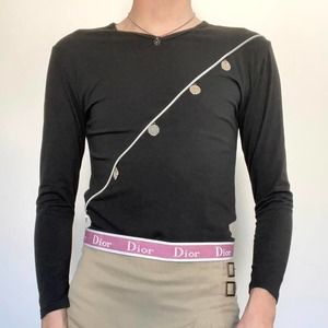 1990s Christian Dior zipper long sleeve